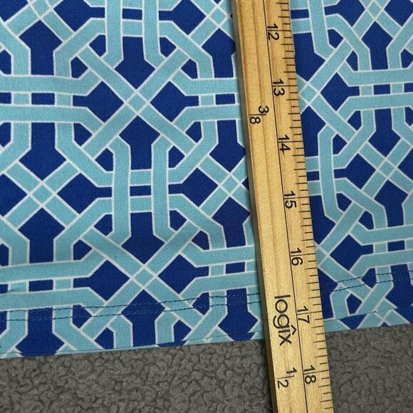 Susan Graver Skort Womens Small Blue Geometric Pull On Stretch Built In Shorts - Picture 10 of 10